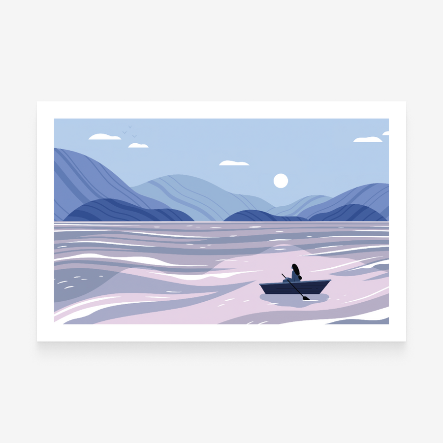 Moon Lake Art Print