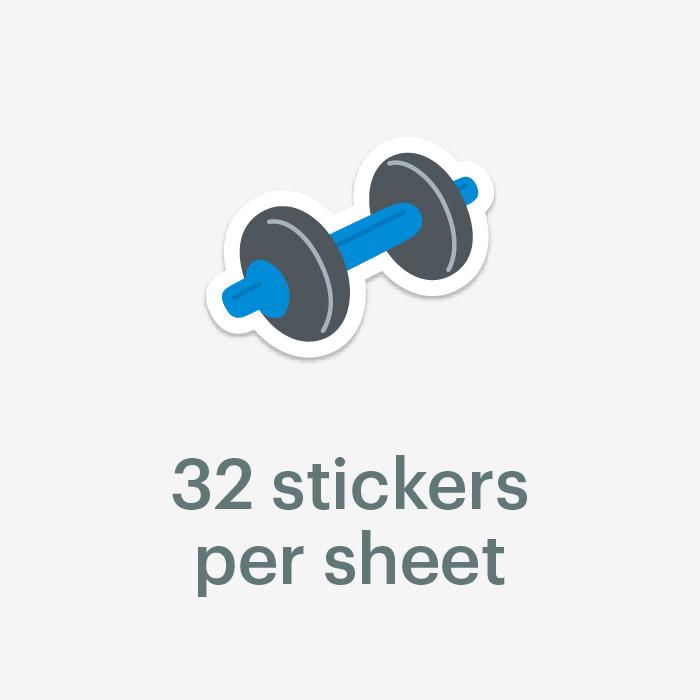 Mossery Stickers: Dumbbell (STC-005)