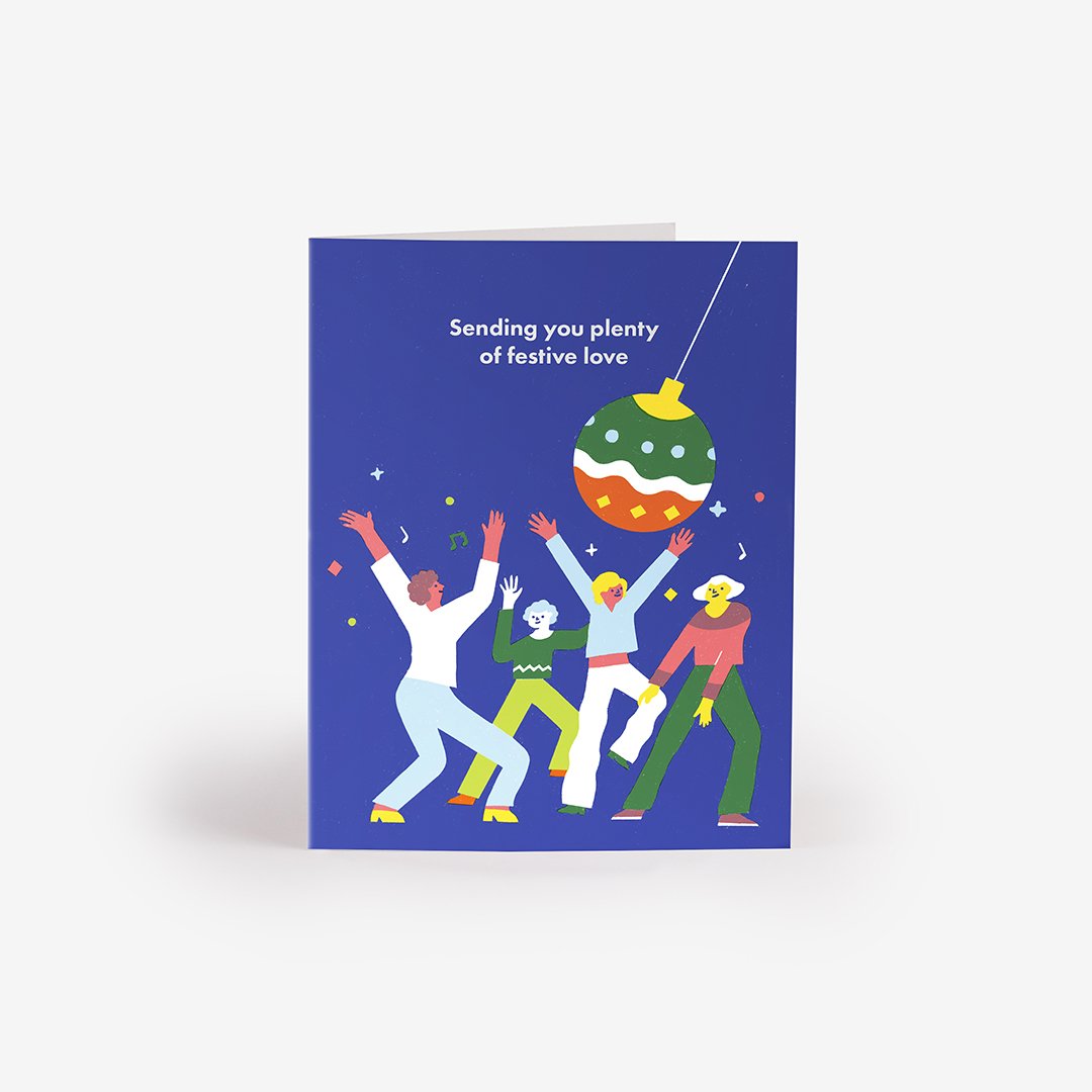 Disco Baubles Greeting Card