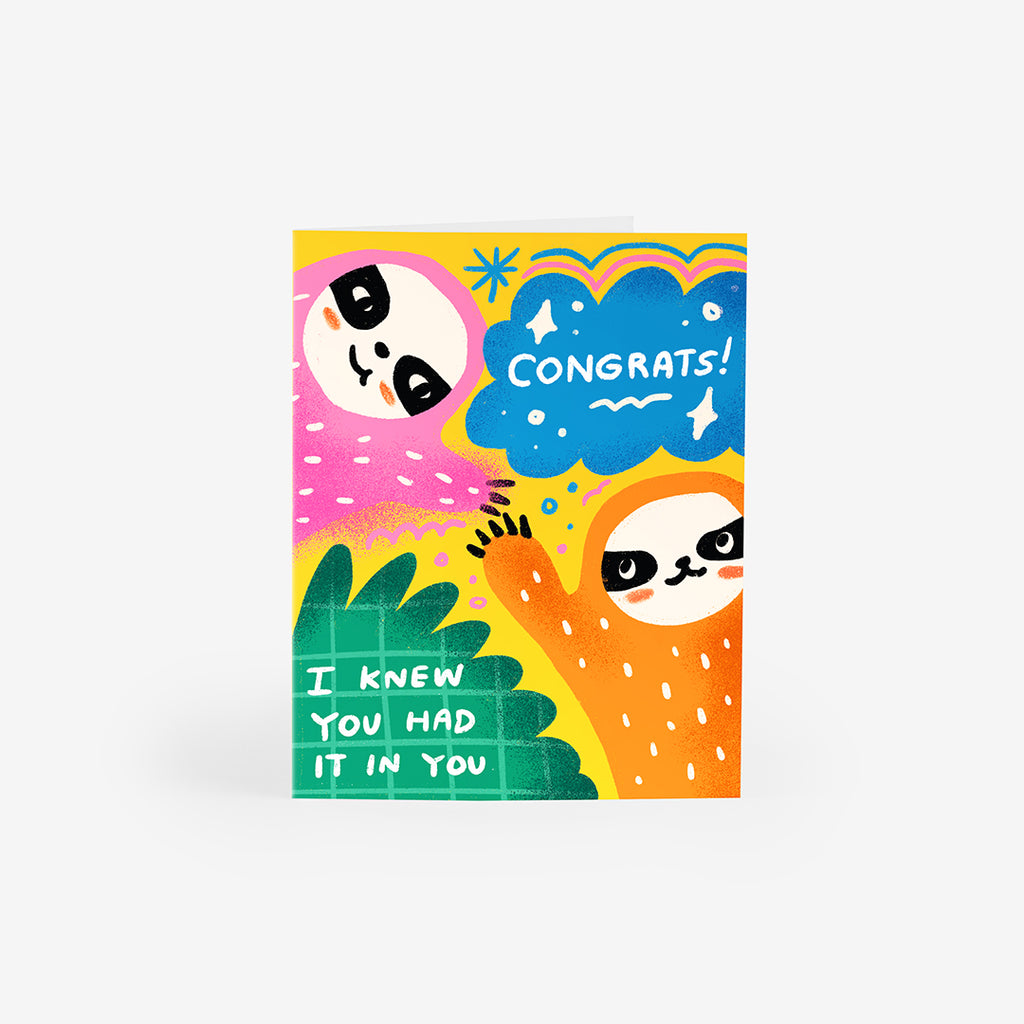 Sloth Surprise Greeting Card