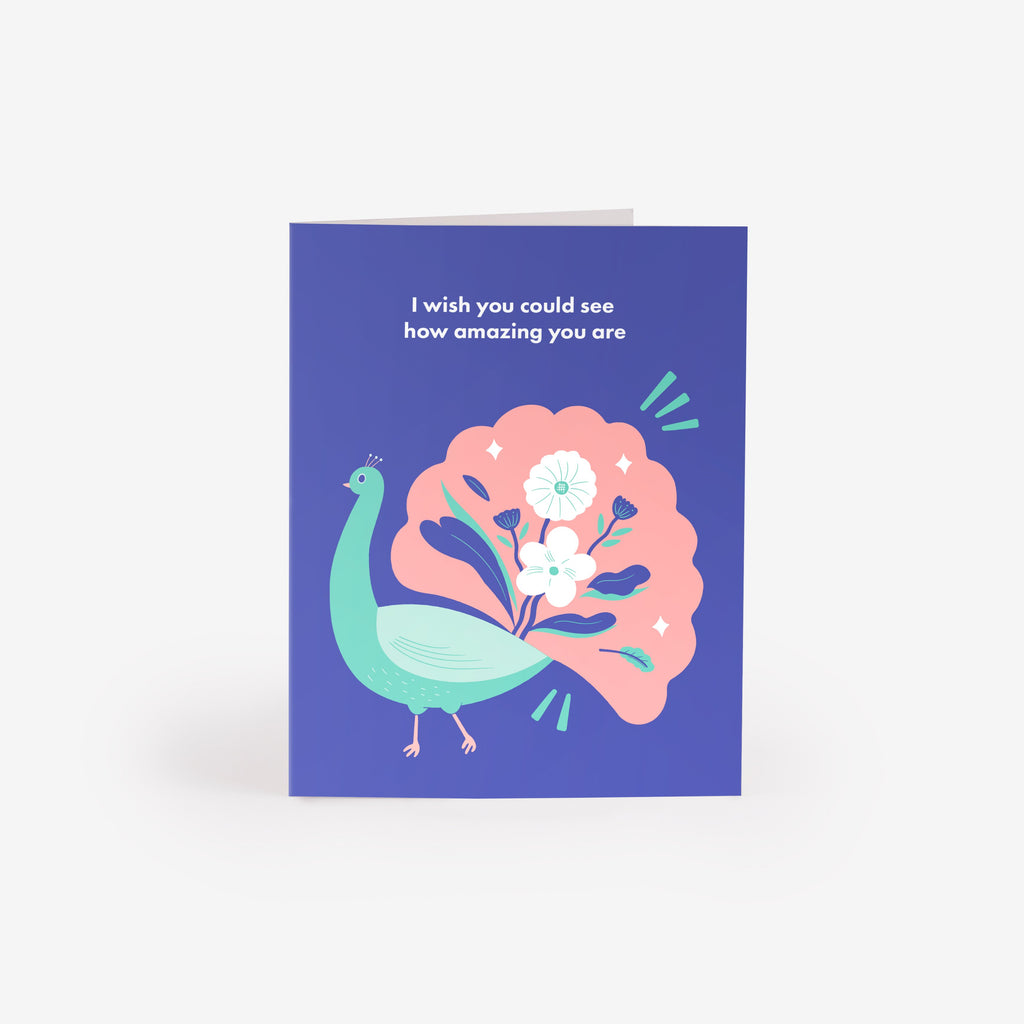 Pretty Peacock Greeting Card