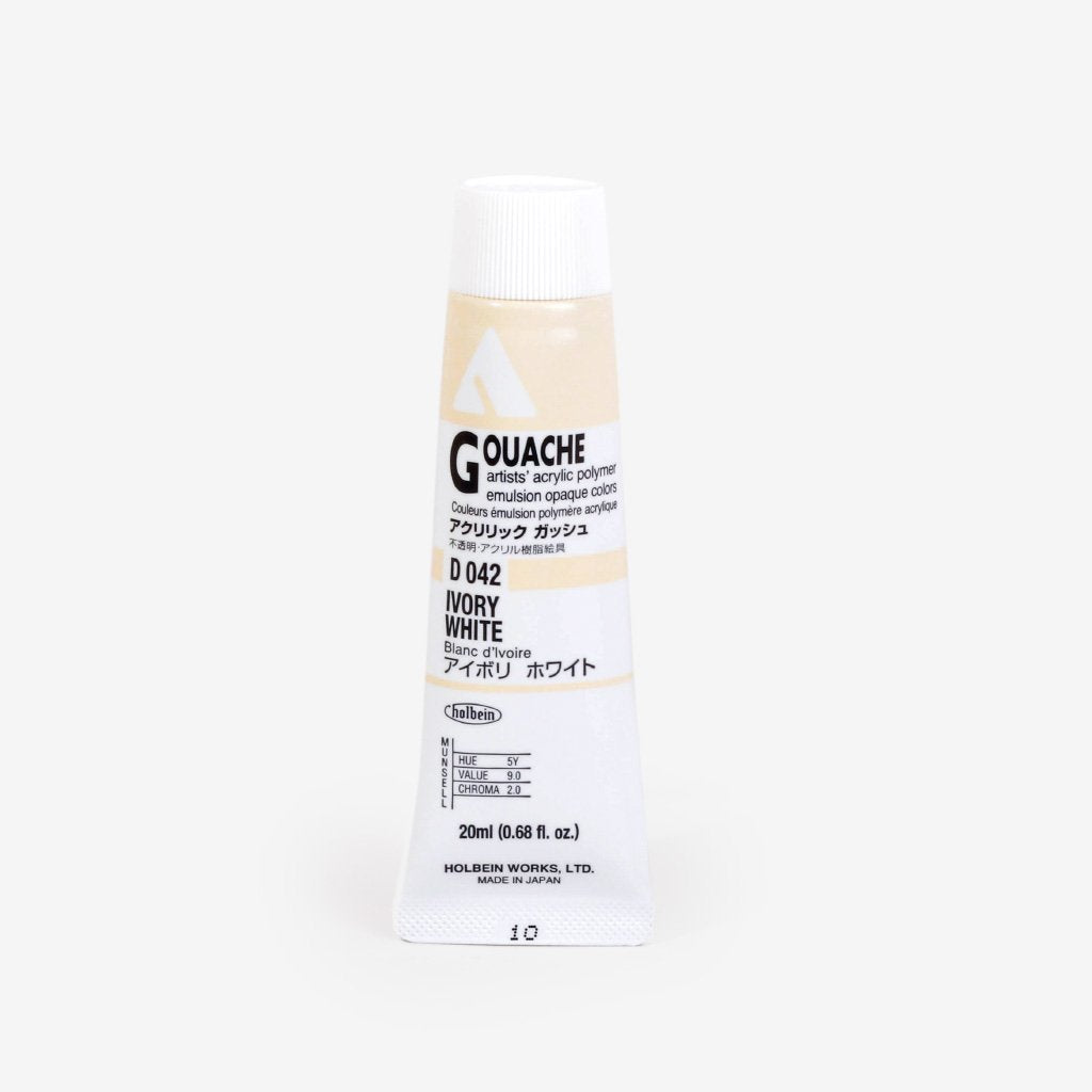 Holbein Acryla Gouache 20ml Tube - Ivory White