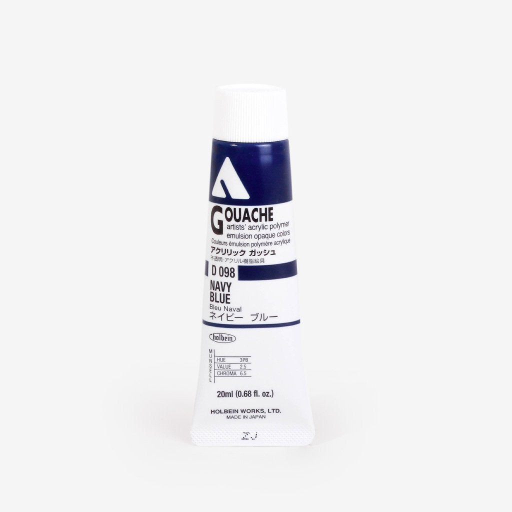 Holbein Acryla Gouache 20ml Tube - Navy Blue