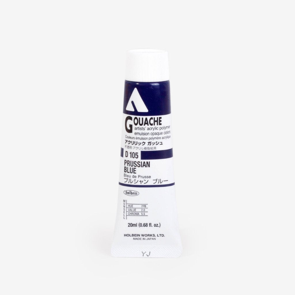 Holbein Acryla Gouache 20ml Tube - Prussian Blue