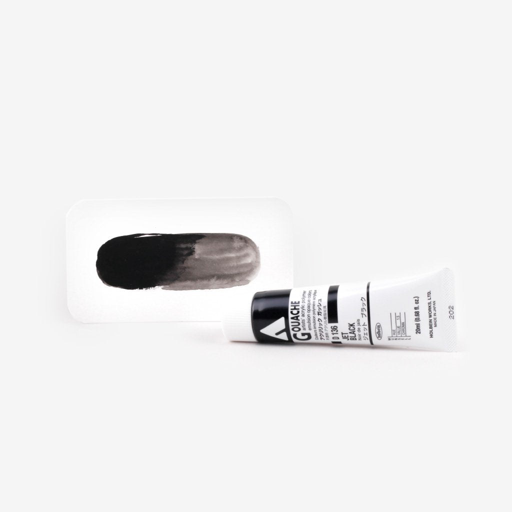 Holbein Acryla Gouache 20ml Tube - Jet Black