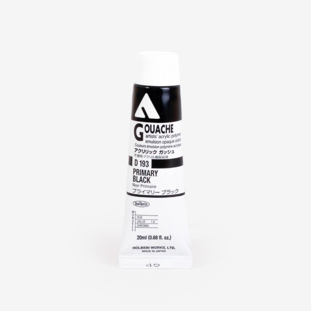 Holbein Acryla Gouache 20ml Tube - Primary Black