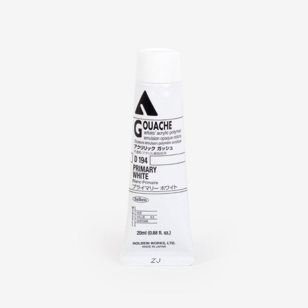 Holbein Acryla Gouache 20ml Tube - Primary White