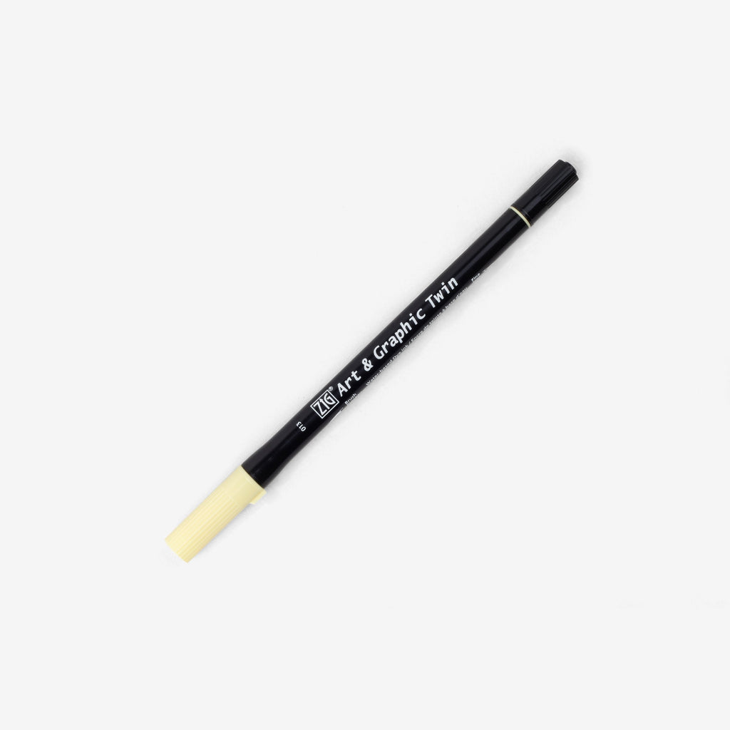 Kuretake Art & Graphic Twin Pen - Pale Yellow