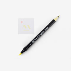 Kuretake Art & Graphic Twin Pen - Pale Yellow