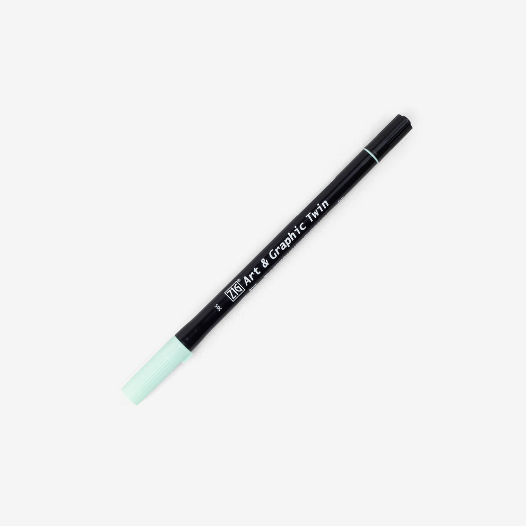 Kuretake Art & Graphic Twin Pen - Green Shadow