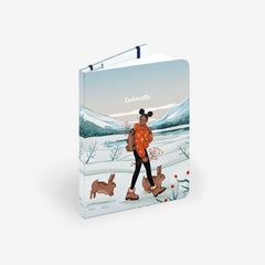 Winter Hares Light Threadbound Notebook