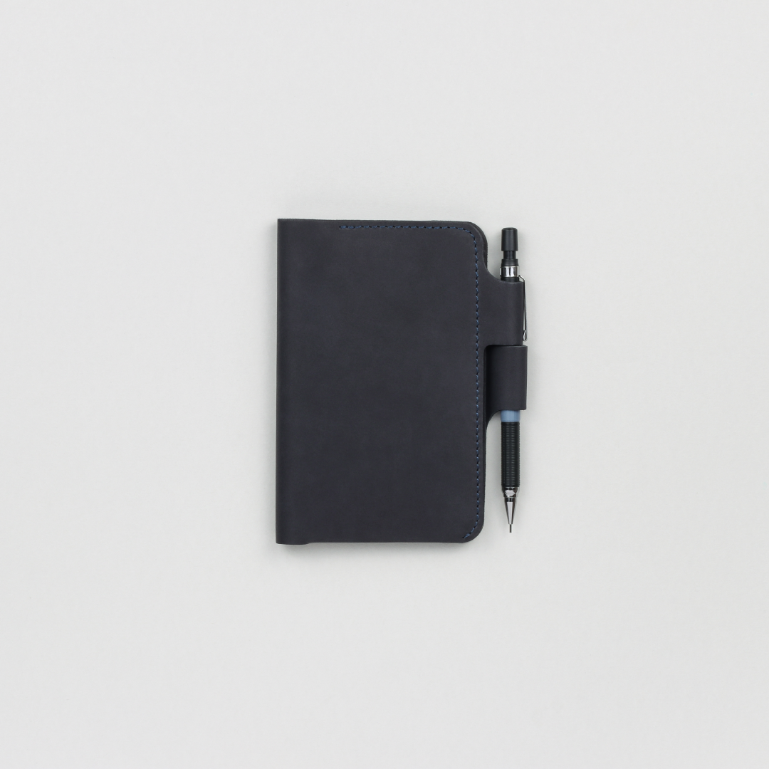 Second Chance: Navy Pocket Notebook Leather Sleeve