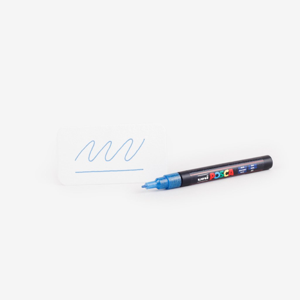 Uni Posca Marker PC 3ML - Glitter Blue