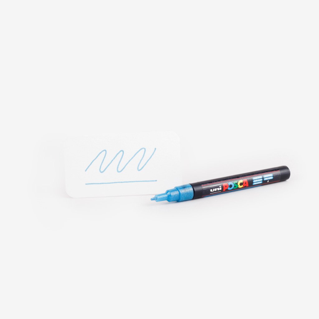 Uni Posca Marker PC 3ML - Glitter Light Blue