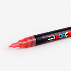 Uni Posca Marker PC 3ML - Glitter Red