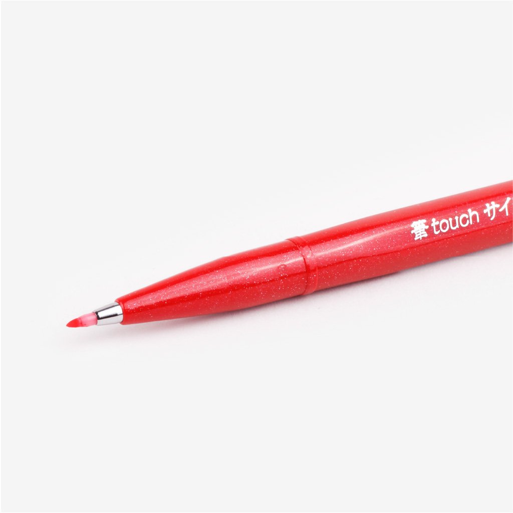 Pentel Fude Touch Brush Sign Pen - Red