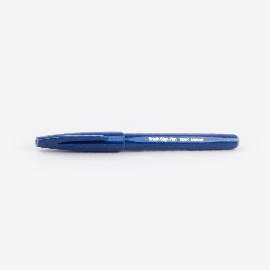 Pentel Fude Touch Brush Sign Pen - Blue Black