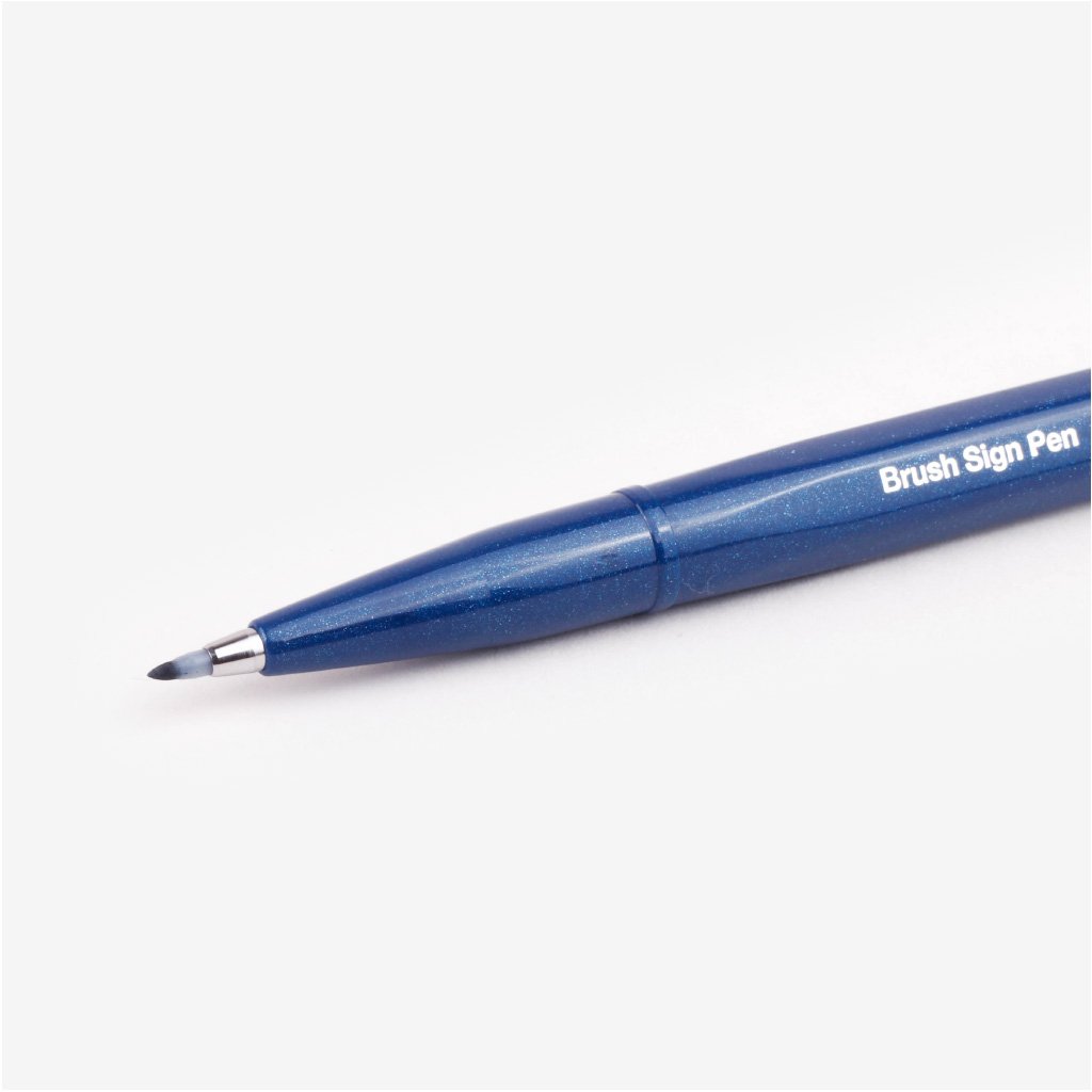 Pentel Fude Touch Brush Sign Pen - Blue Black