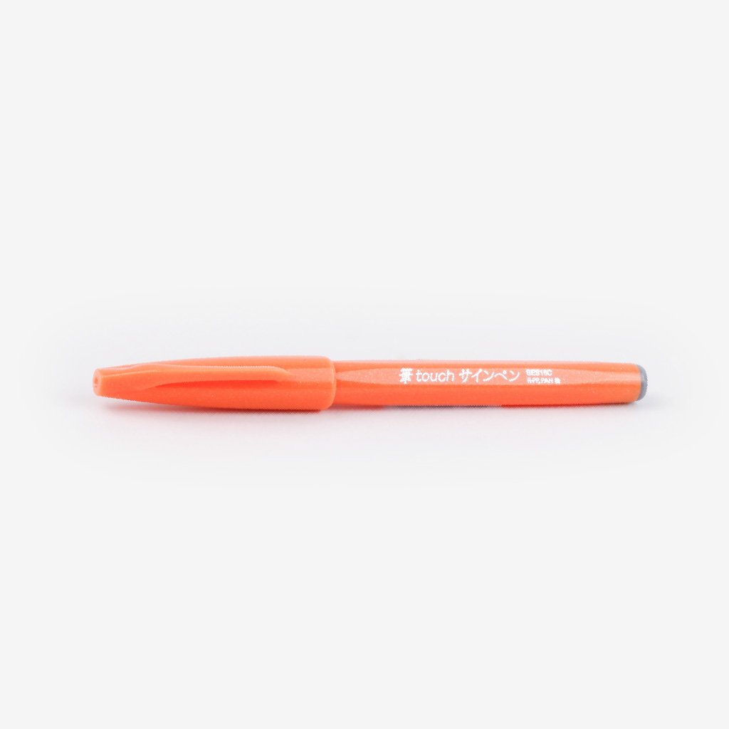 Pentel Fude Touch Brush Sign Pen - Orange