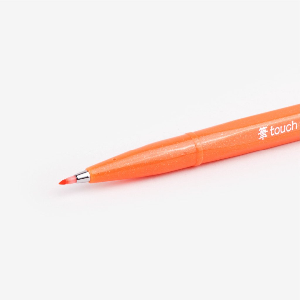 Pentel Fude Touch Brush Sign Pen - Orange