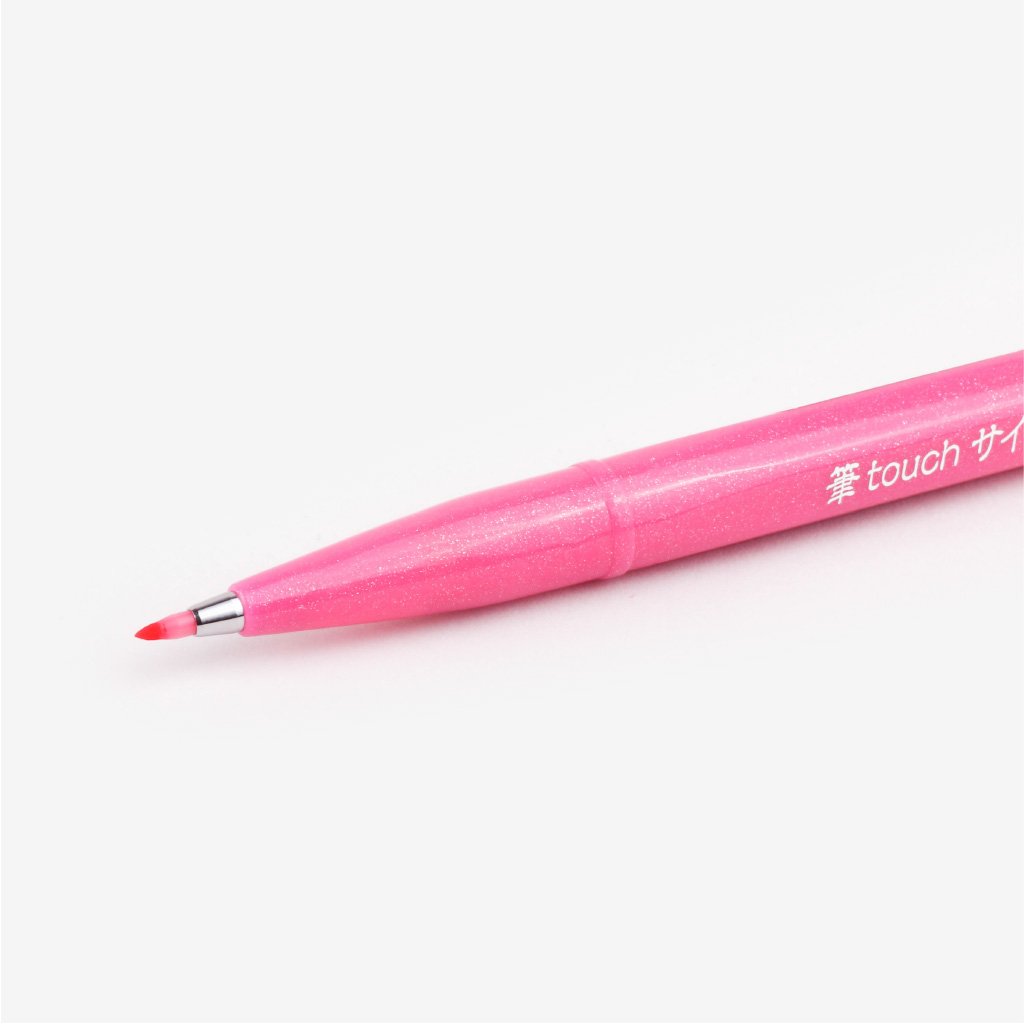 Pentel Fude Touch Brush Sign Pen - Pink