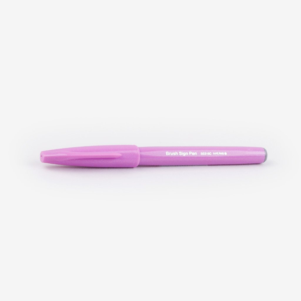 Pentel Fude Touch Brush Sign Pen - Pink Purple