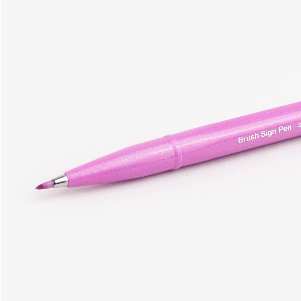 Pentel Fude Touch Brush Sign Pen - Pink Purple