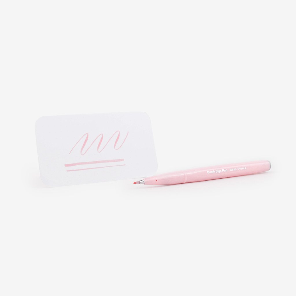 Pentel Fude Touch Brush Sign Pen - Pale Pink