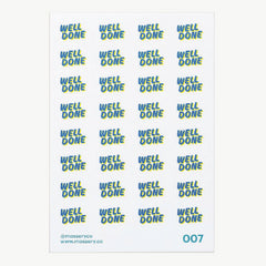 Mossery Stickers: Well Done (STC-007)