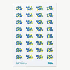 Mossery Stickers: Well Done (STC-007)