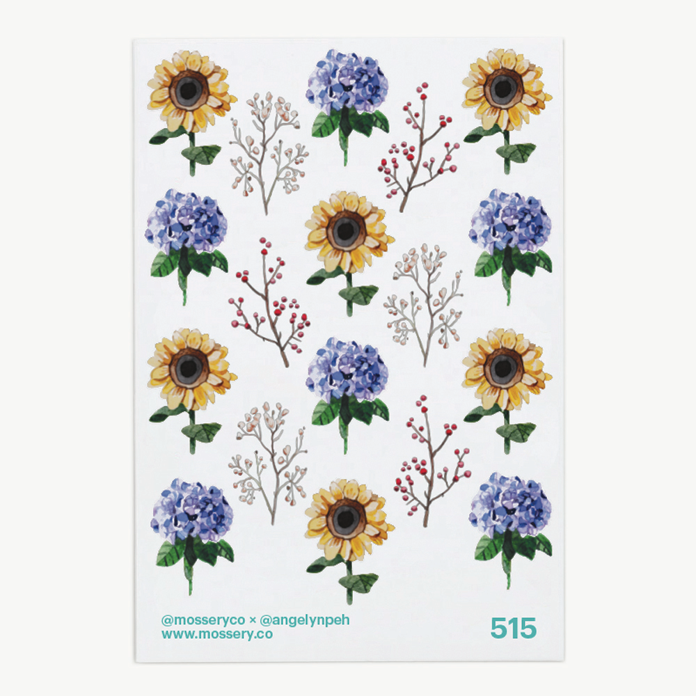Artist Series Stickers: Sunflowers, Hydrangeas (STC-515)