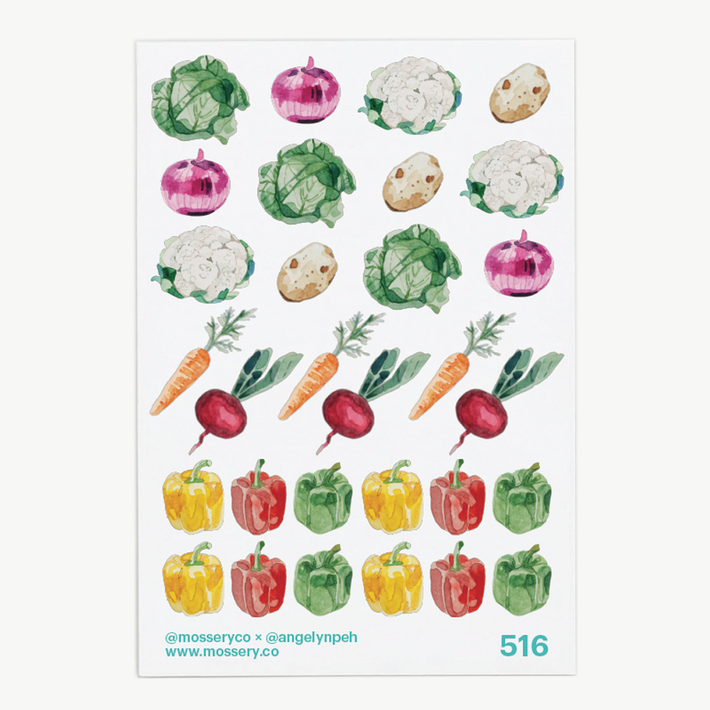 Artist Series Stickers: Vegetables (STC-516)