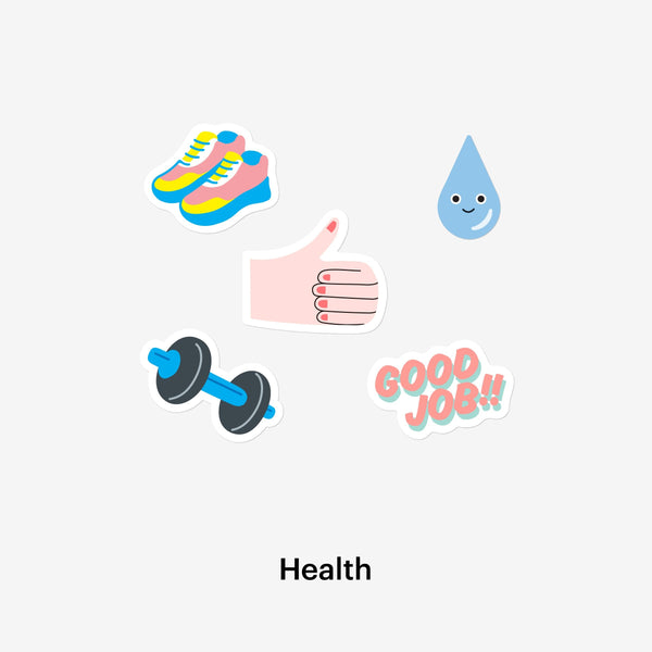 Health Sticker Pack | Stickers | Mossery