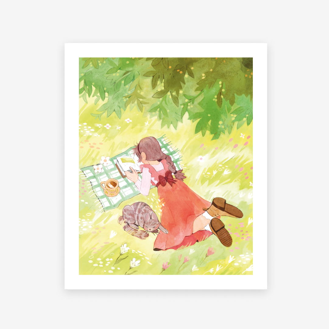 Peaceful Reading Art Print