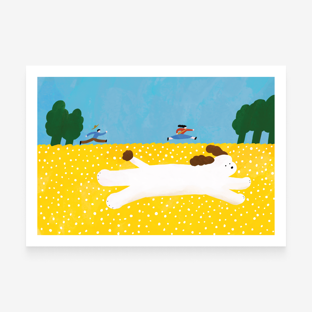 Dog Chase Art Print