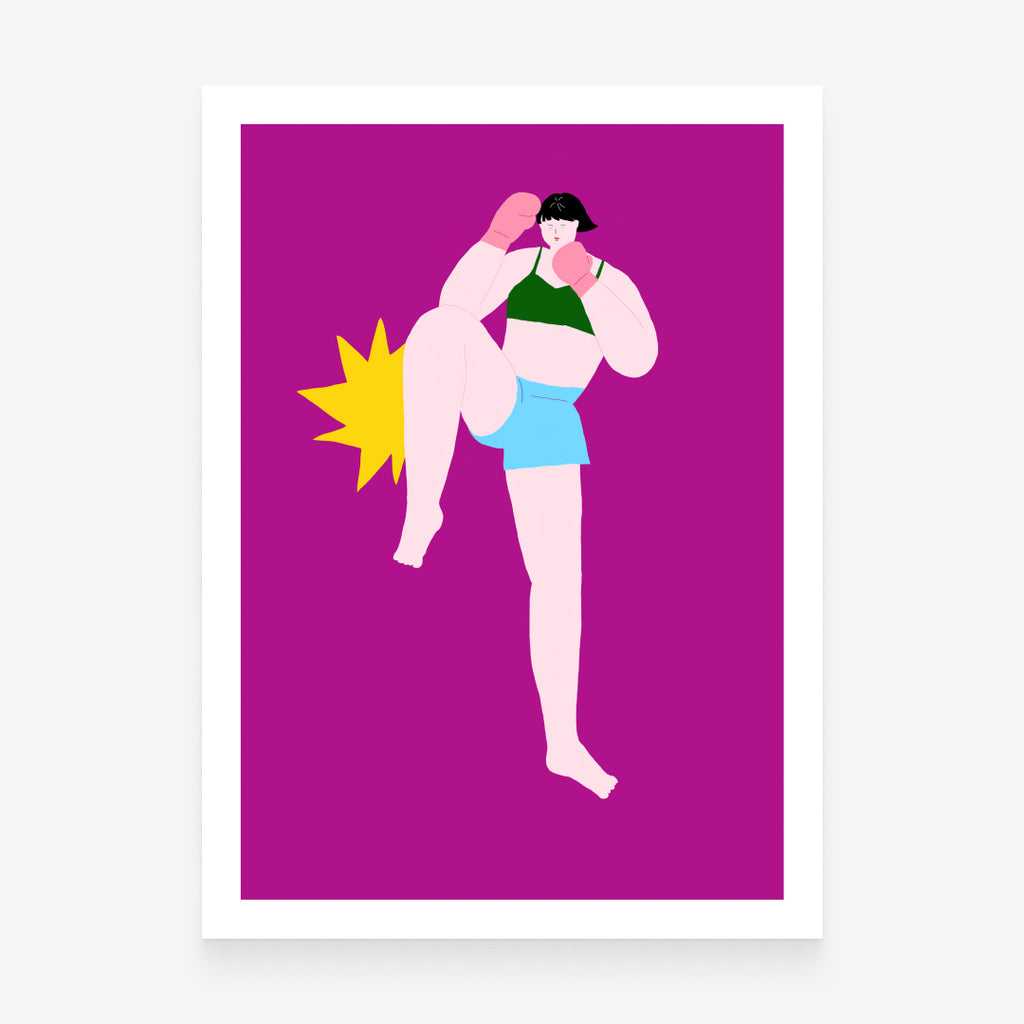 Muay Thai Girls: Khao Trong Art Print